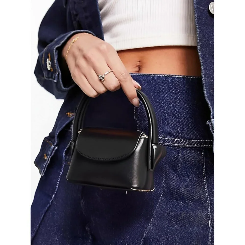 Women Mini PU Leather Purse Crossbody Clutch Gift Trendy Petite Bag
